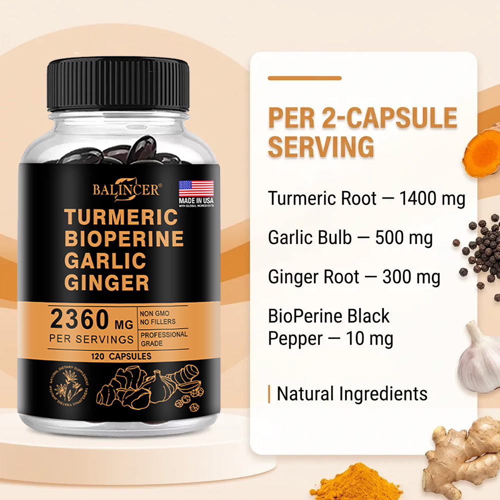 Turmeric Ginger Capsules 2360m - Turmeric Curcumin Capsule review and price