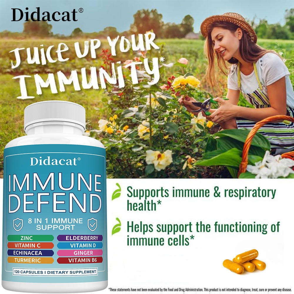 8-in-1 Immune Support Capsules - Turmeric Curcumin Capsule review and price